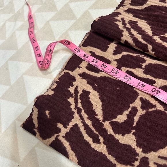 Tanya Taylor long sleeve giraffe print ribbed midi dress - Picture 4 of 4